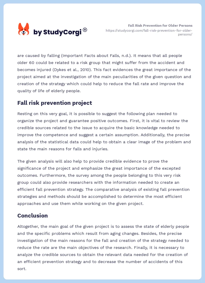 Fall Risk Prevention for Older Persons. Page 2