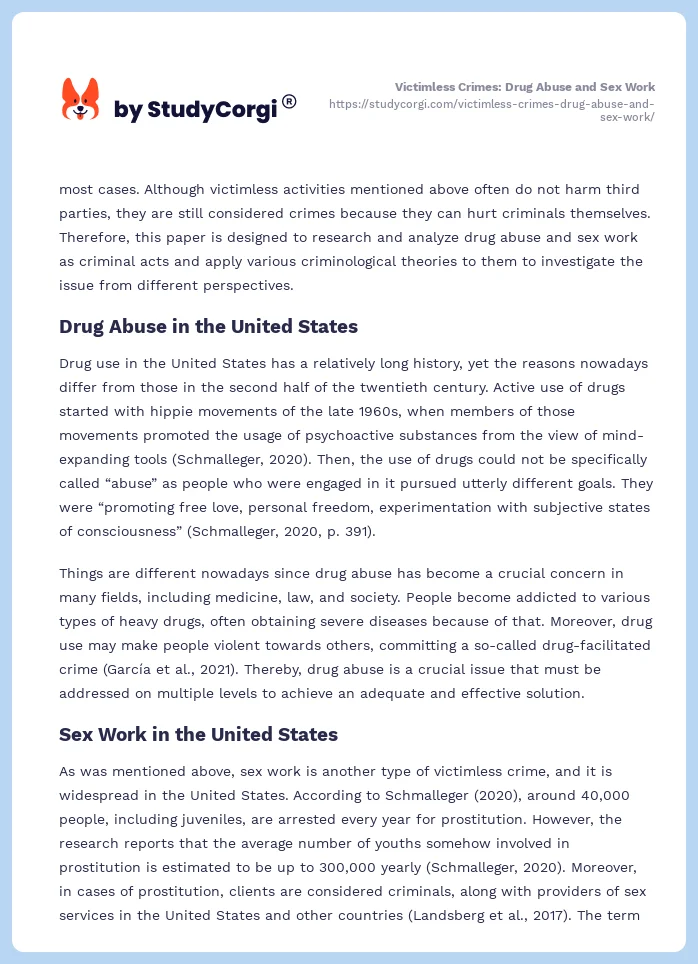 Victimless Crimes: Drug Abuse and Sex Work. Page 2