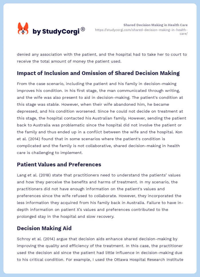 Shared Decision Making in Health Care. Page 2