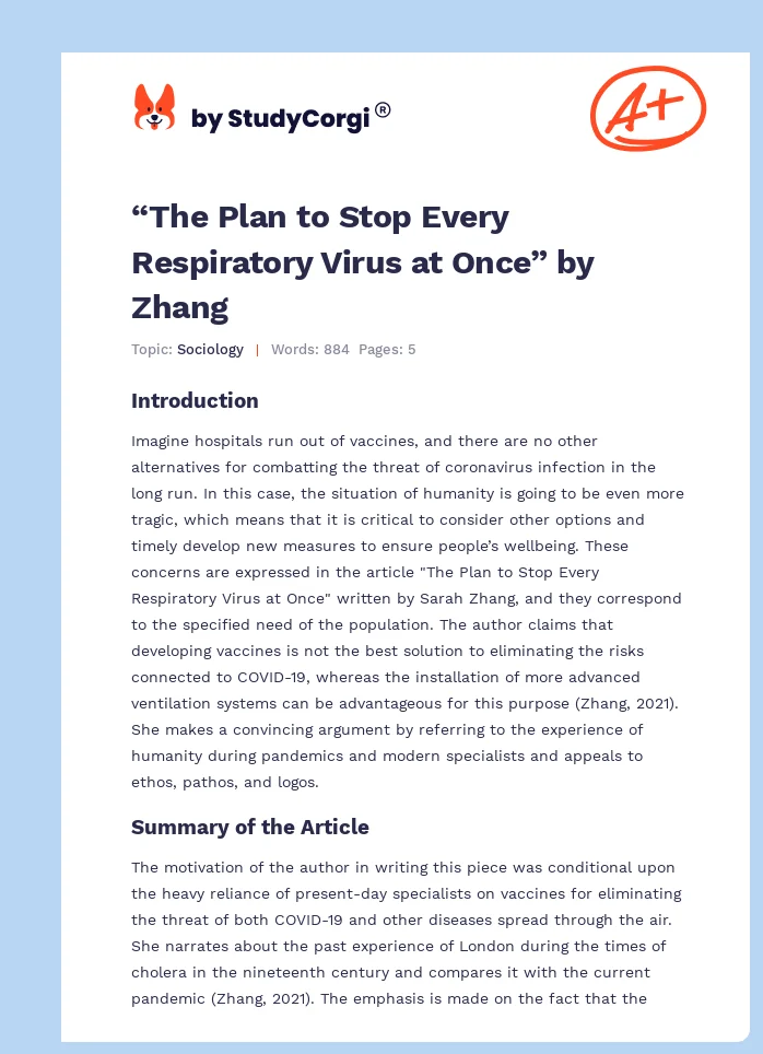“The Plan to Stop Every Respiratory Virus at Once” by Zhang. Page 1