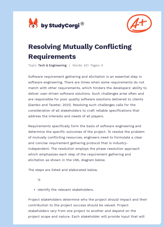 Resolving Mutually Conflicting Requirements. Page 1
