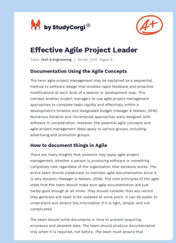 Effective Agile Project Leader. Page 1