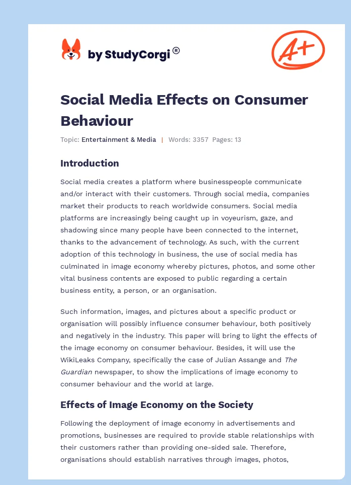 Social Media Effects on Consumer Behaviour. Page 1