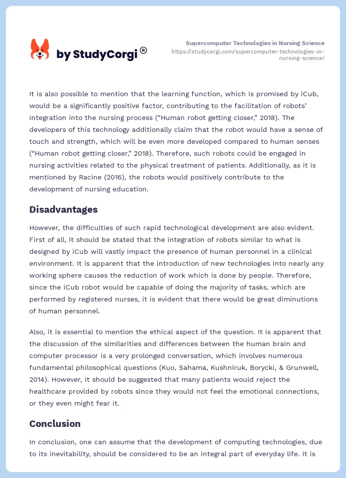 Supercomputer Technologies in Nursing Science. Page 2