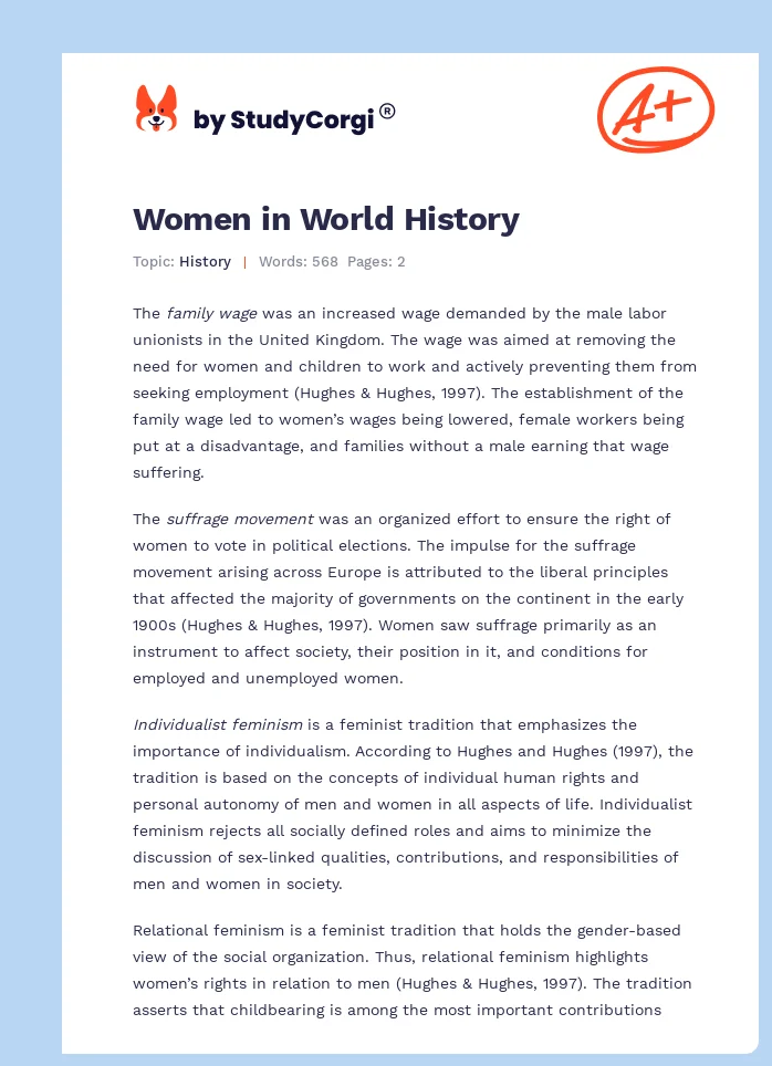 Women in World History. Page 1