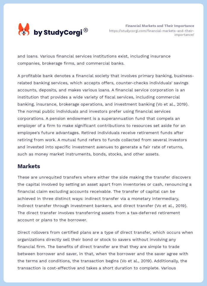 Financial Markets and Their Importance. Page 2