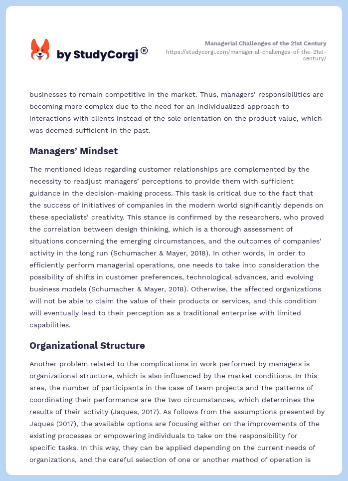 Managerial Challenges of the 21st Century. Page 2