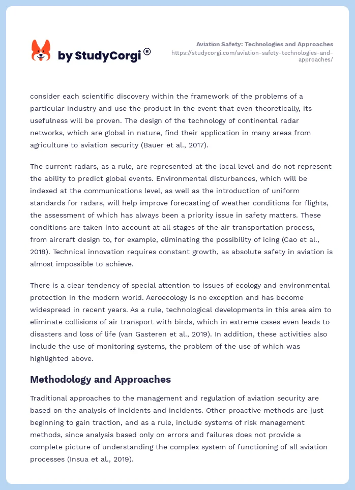 Aviation Safety: Technologies and Approaches. Page 2
