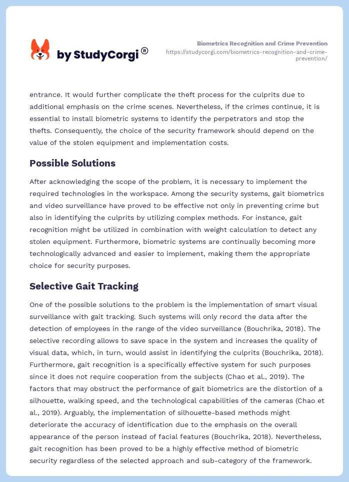 Biometrics Recognition and Crime Prevention. Page 2