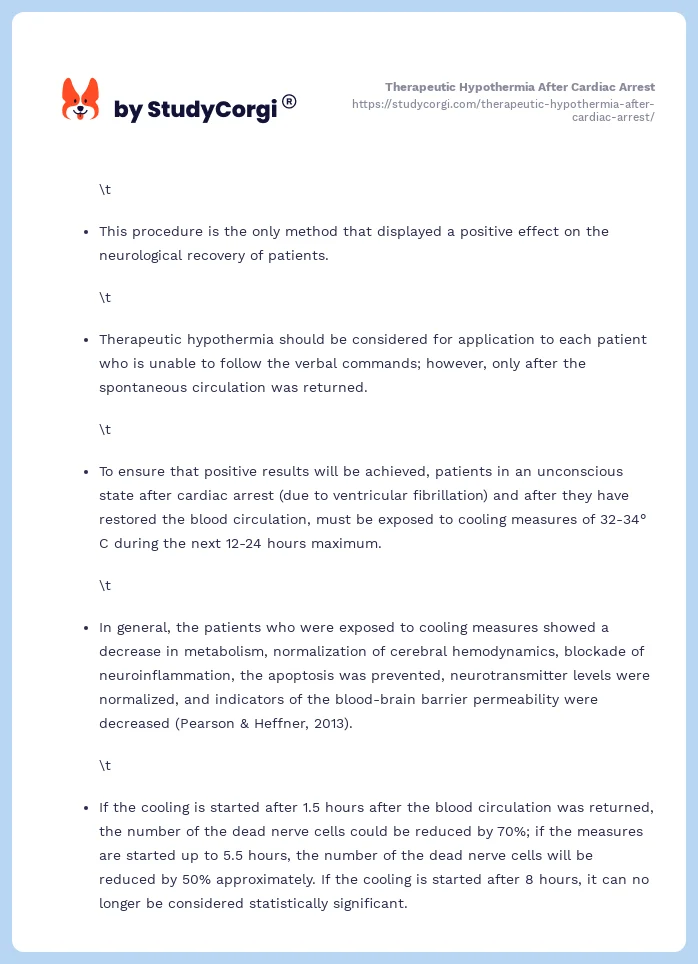 Therapeutic Hypothermia After Cardiac Arrest. Page 2