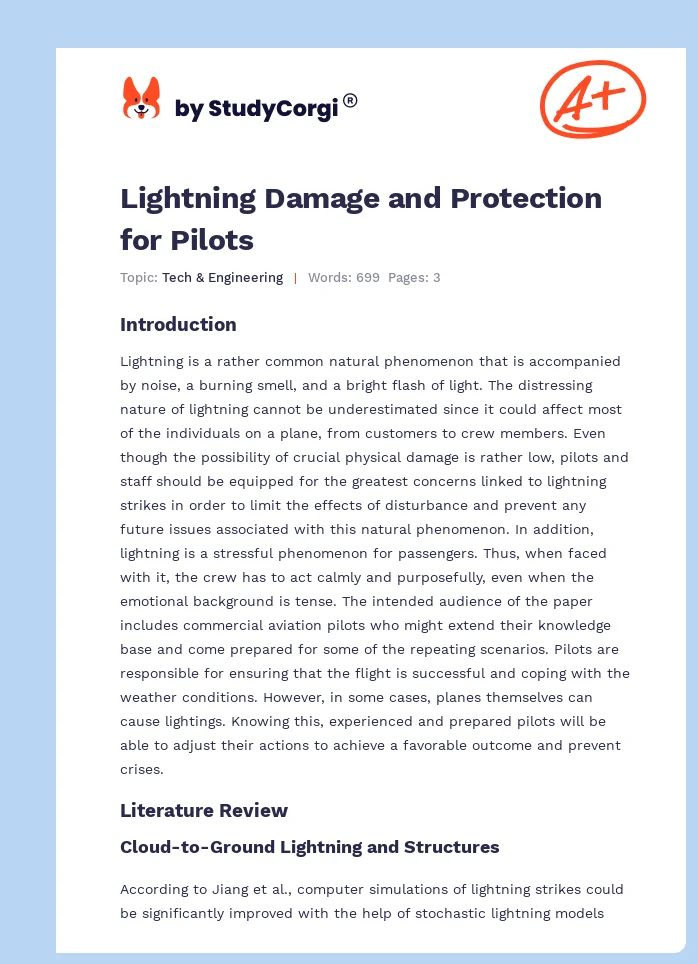Lightning Damage and Protection for Pilots. Page 1