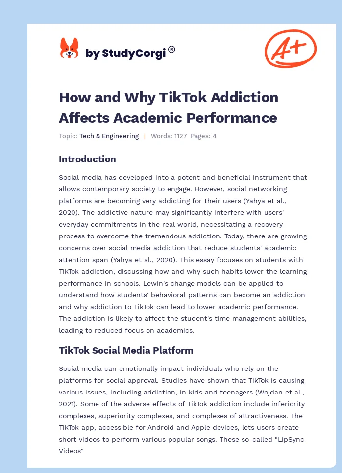 How and Why TikTok Addiction Affects Academic Performance. Page 1