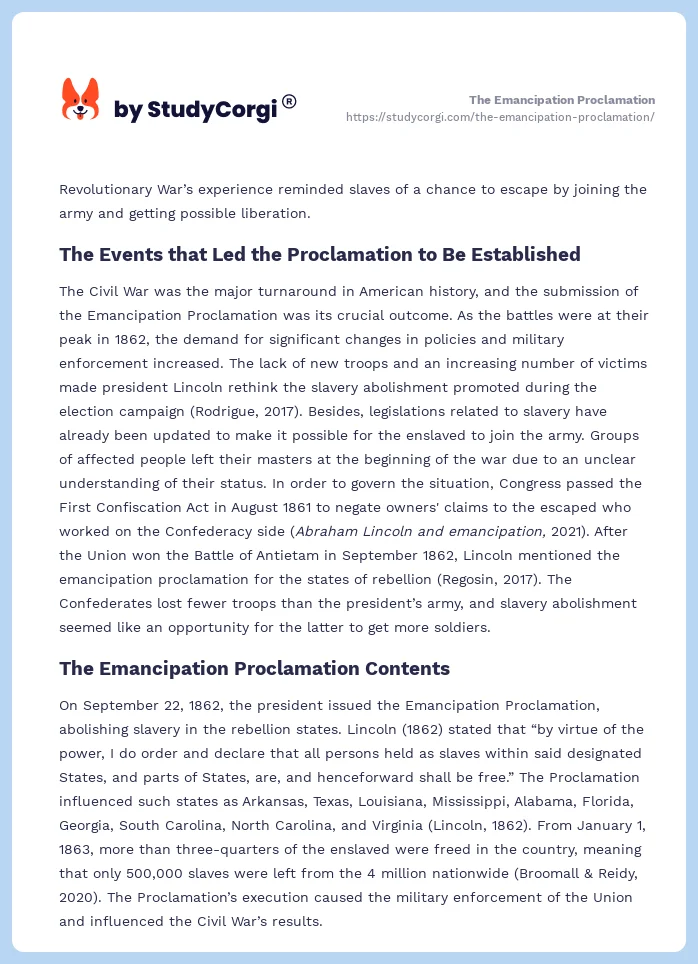 The Emancipation Proclamation. Page 2