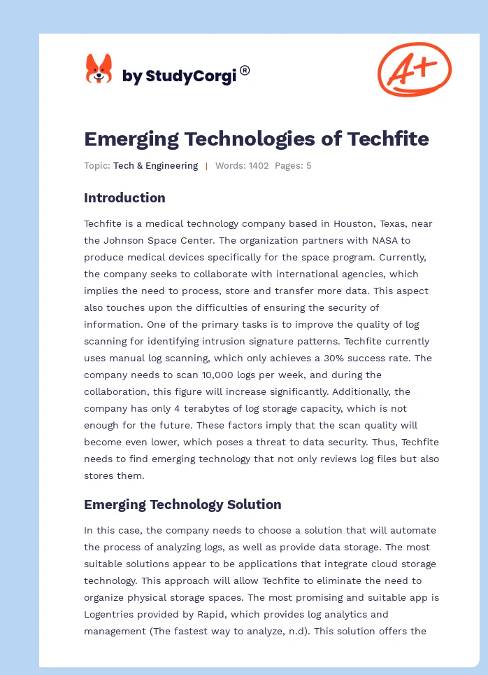 Emerging Technologies of Techfite. Page 1