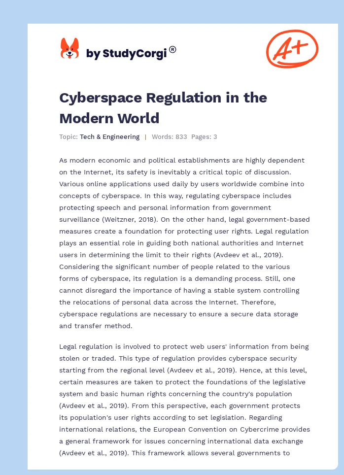 essay about cyberspace