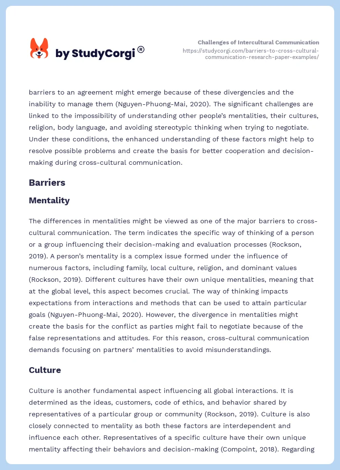 Barriers to Cross-Cultural Communication. Page 2