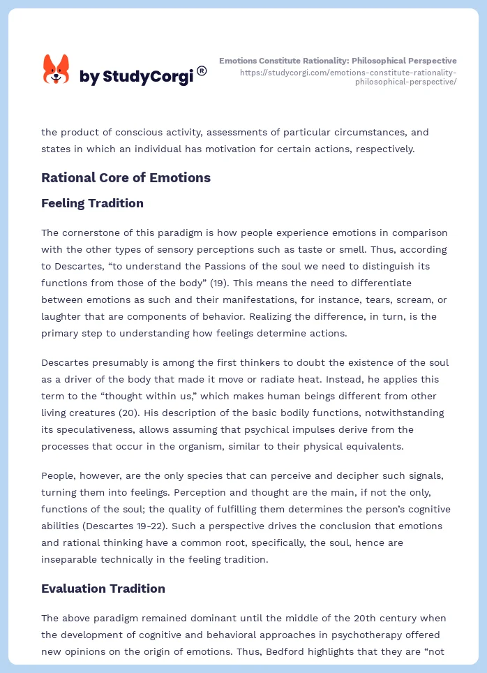 Emotions Constitute Rationality: Philosophical Perspective. Page 2