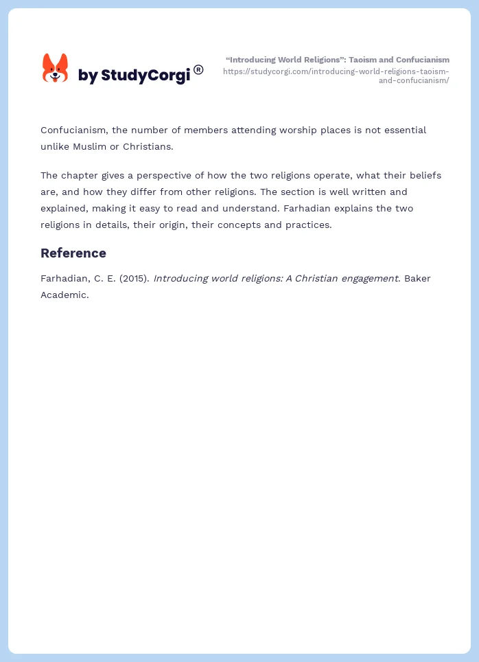 “Introducing World Religions”: Taoism and Confucianism. Page 2