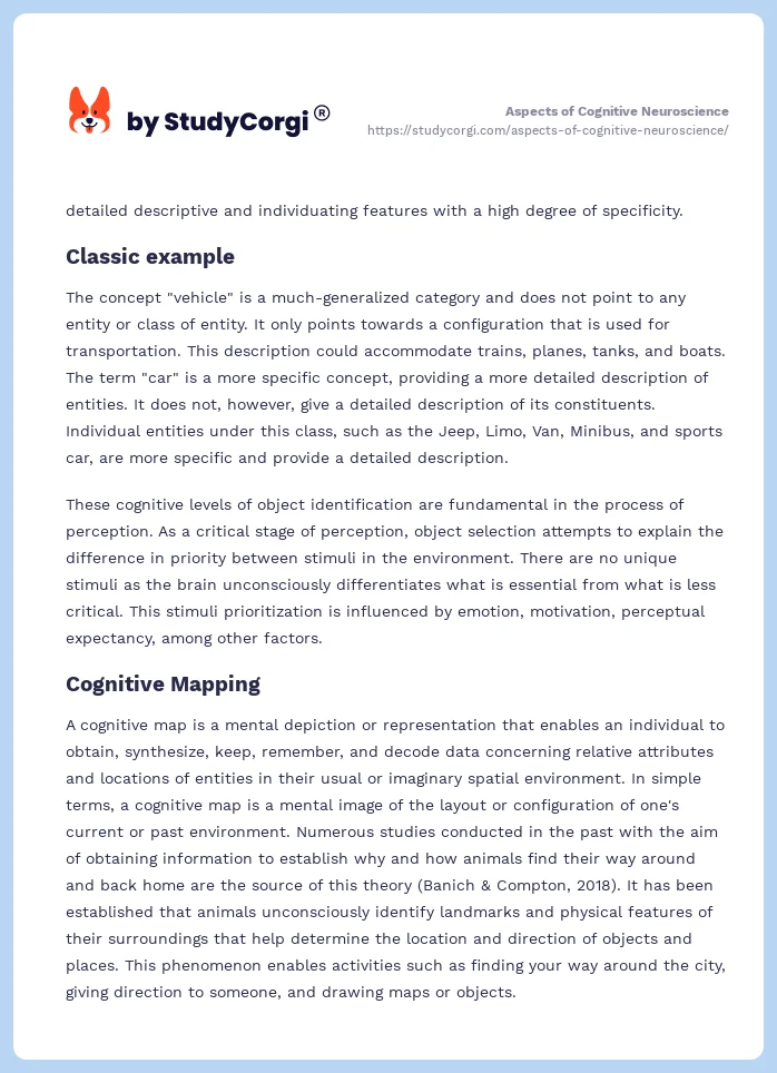 Aspects of Cognitive Neuroscience. Page 2