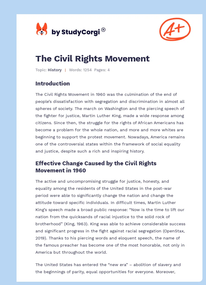 The Civil Rights Movement. Page 1