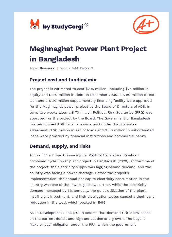 Meghnaghat Power Plant Project in Bangladesh. Page 1