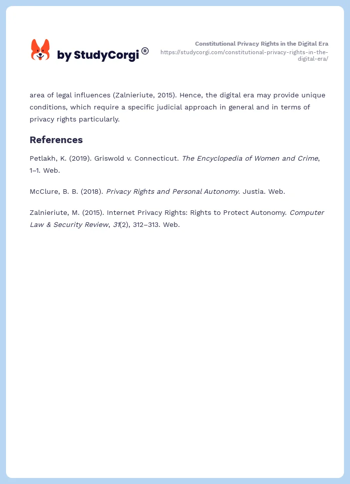 Constitutional Privacy Rights in the Digital Era. Page 2