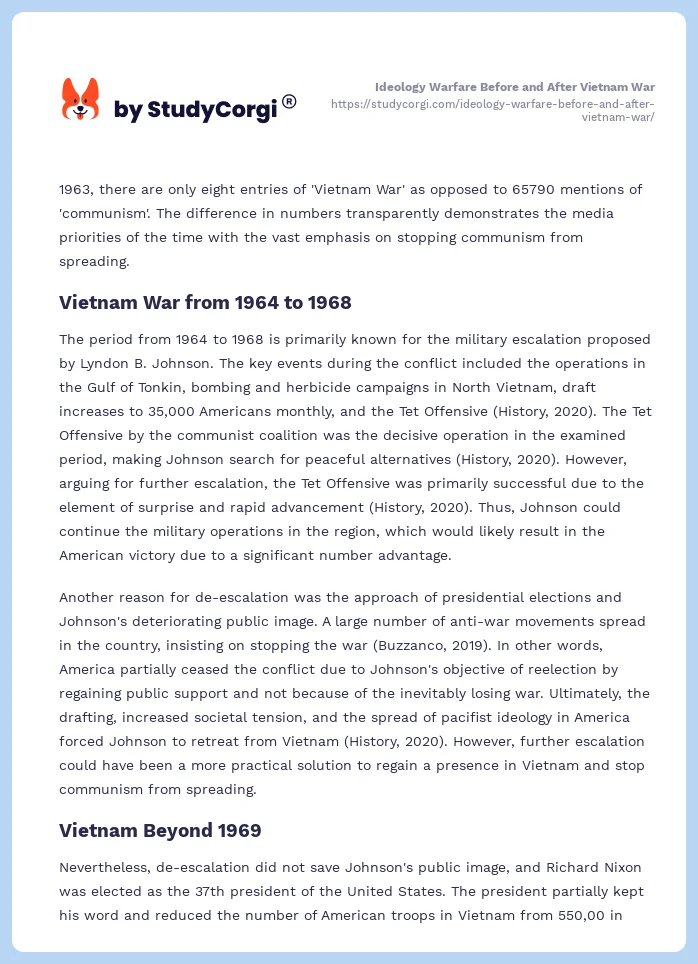 Ideology Warfare Before and After Vietnam War. Page 2