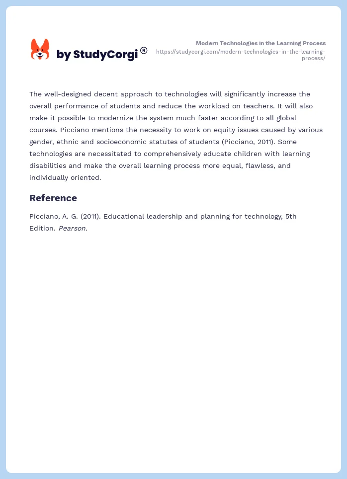 Modern Technologies in the Learning Process. Page 2