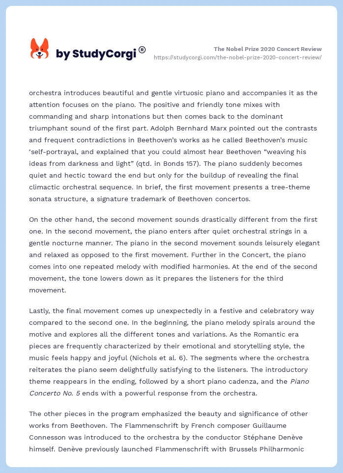 The Nobel Prize 2020 Concert Review. Page 2