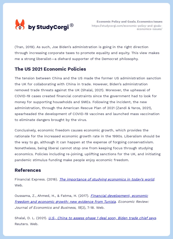 Economic Policy and Goals. Economics Issues. Page 2