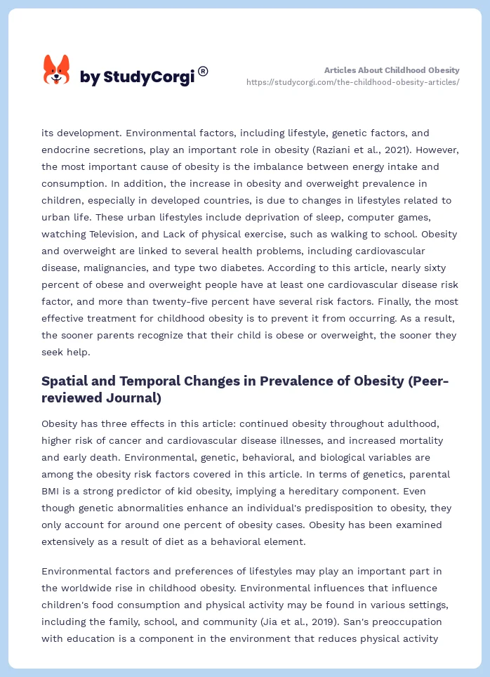 Articles About Childhood Obesity. Page 2