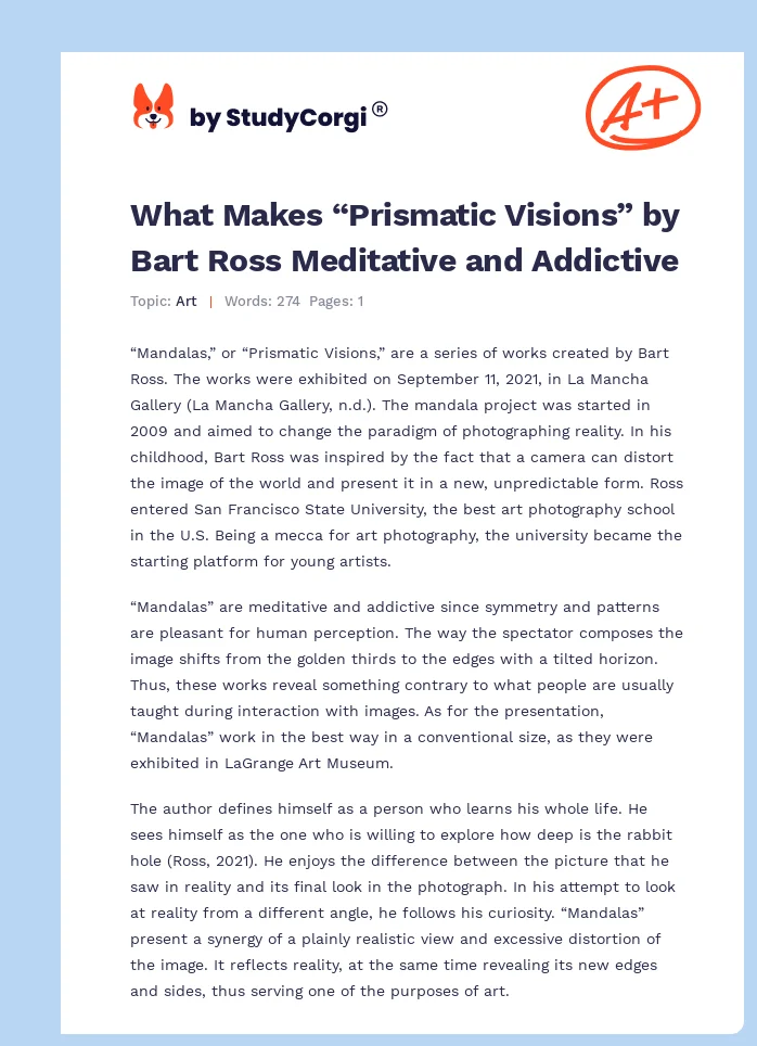 What Makes “Prismatic Visions” by Bart Ross Meditative and Addictive. Page 1