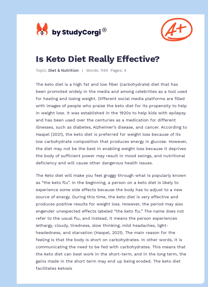 Is Keto Diet Really Effective?. Page 1