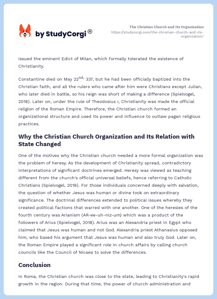 The Christian Church and Its Organization. Page 2
