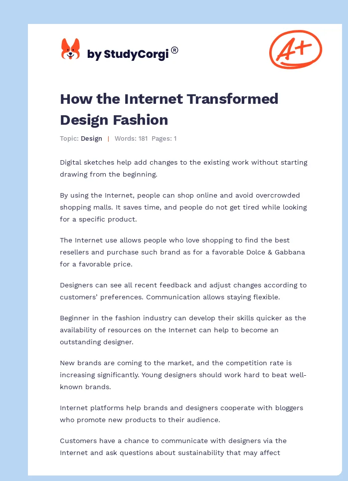 How the Internet Transformed Design Fashion. Page 1