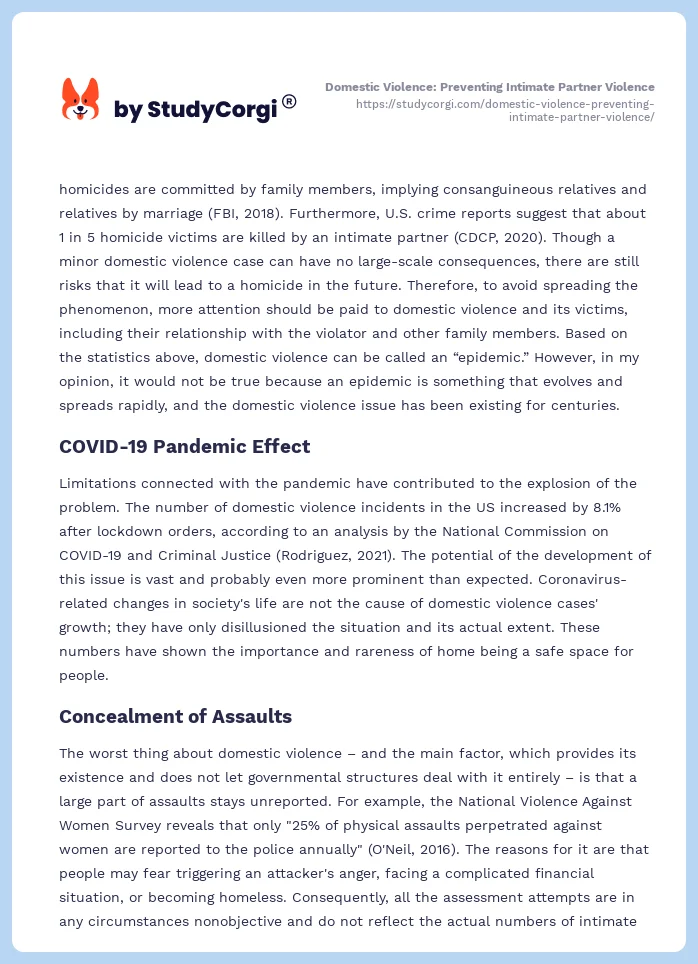 Domestic Violence: Preventing Intimate Partner Violence. Page 2