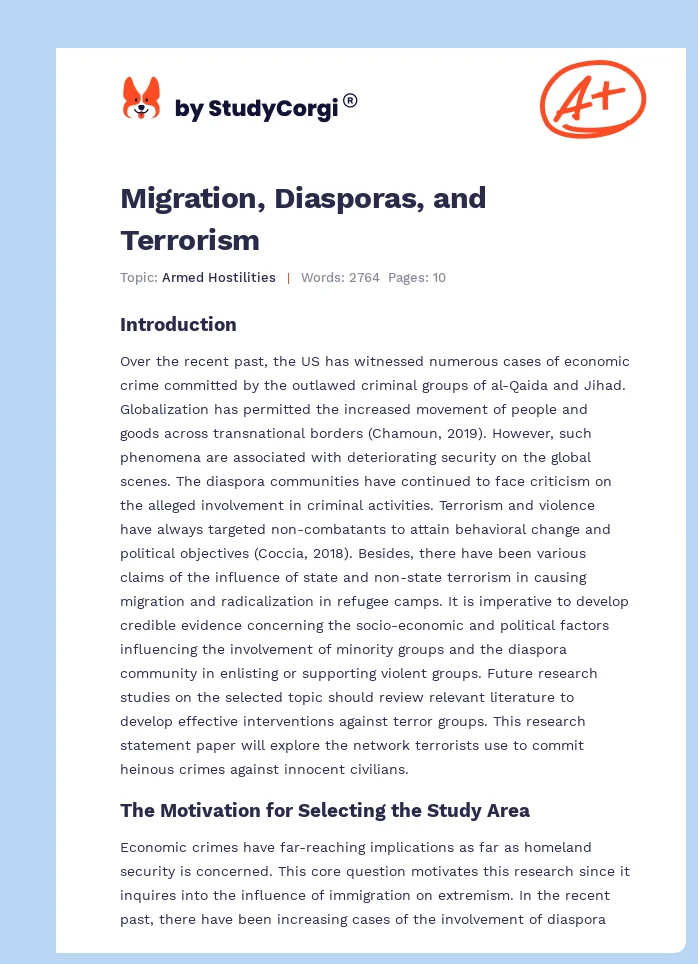 Migration, Diasporas, and Terrorism. Page 1