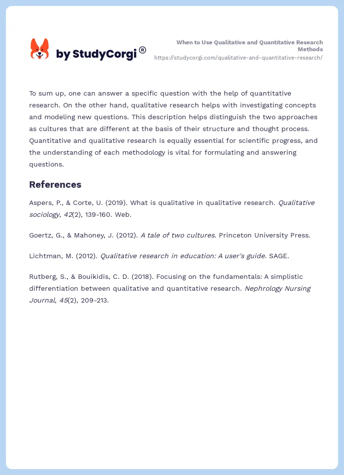 Qualitative and Quantitative Research. Page 2
