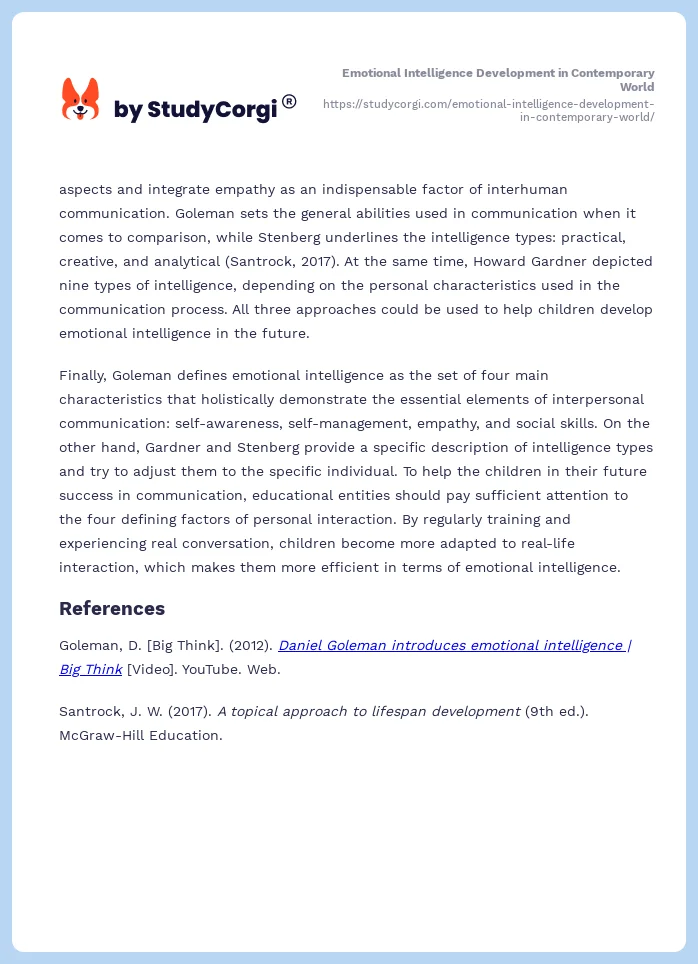 Emotional Intelligence Development in Contemporary World. Page 2