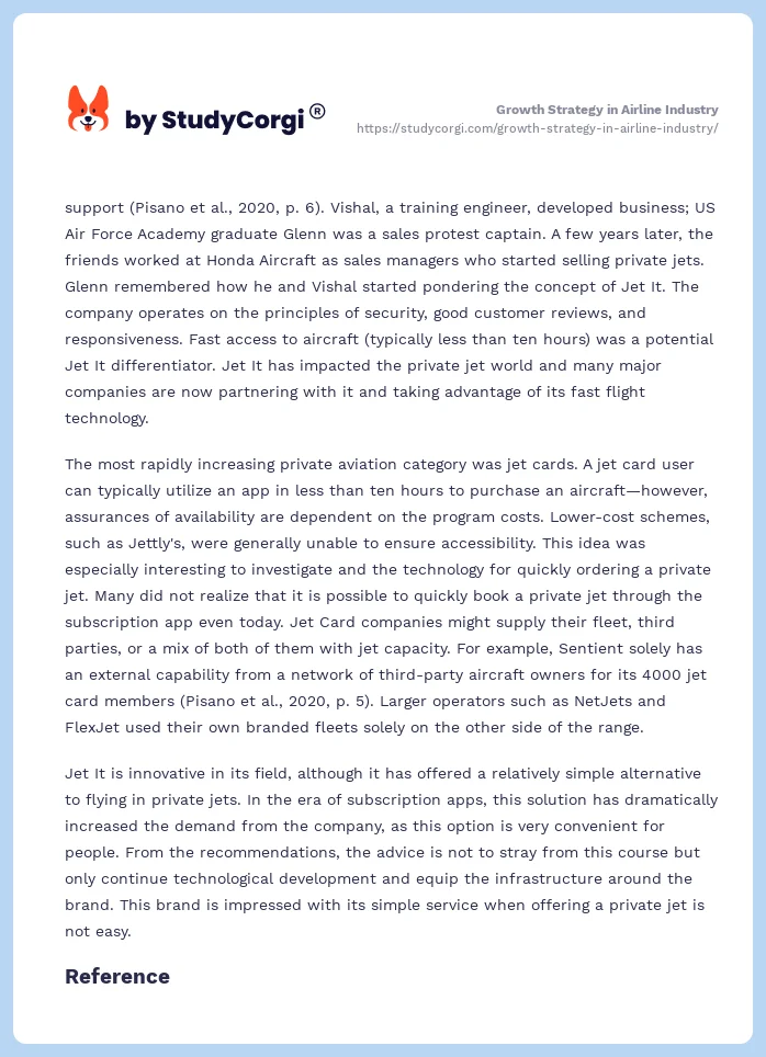Growth Strategy in Airline Industry. Page 2