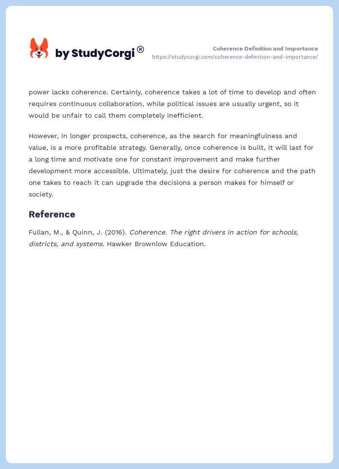 Coherence Definition and Importance. Page 2
