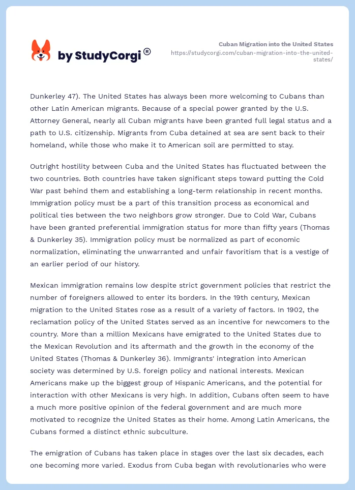 Cuban Migration into the United States. Page 2