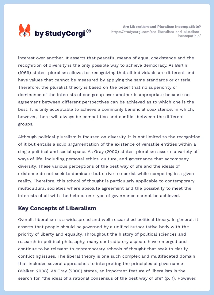 Are Liberalism and Pluralism Incompatible?. Page 2