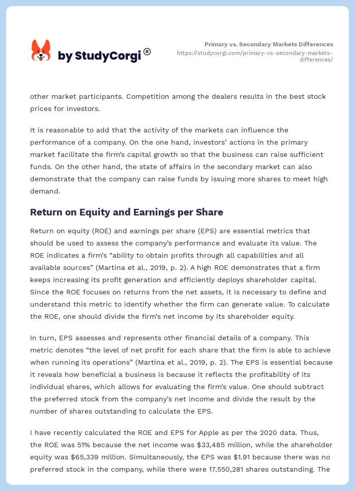 Primary vs. Secondary Markets Differences. Page 2
