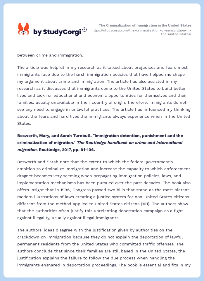 The Criminalization of Immigration in the United States. Page 2