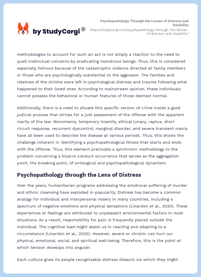 Psychopathology Through the Lenses of Distress and Disability. Page 2