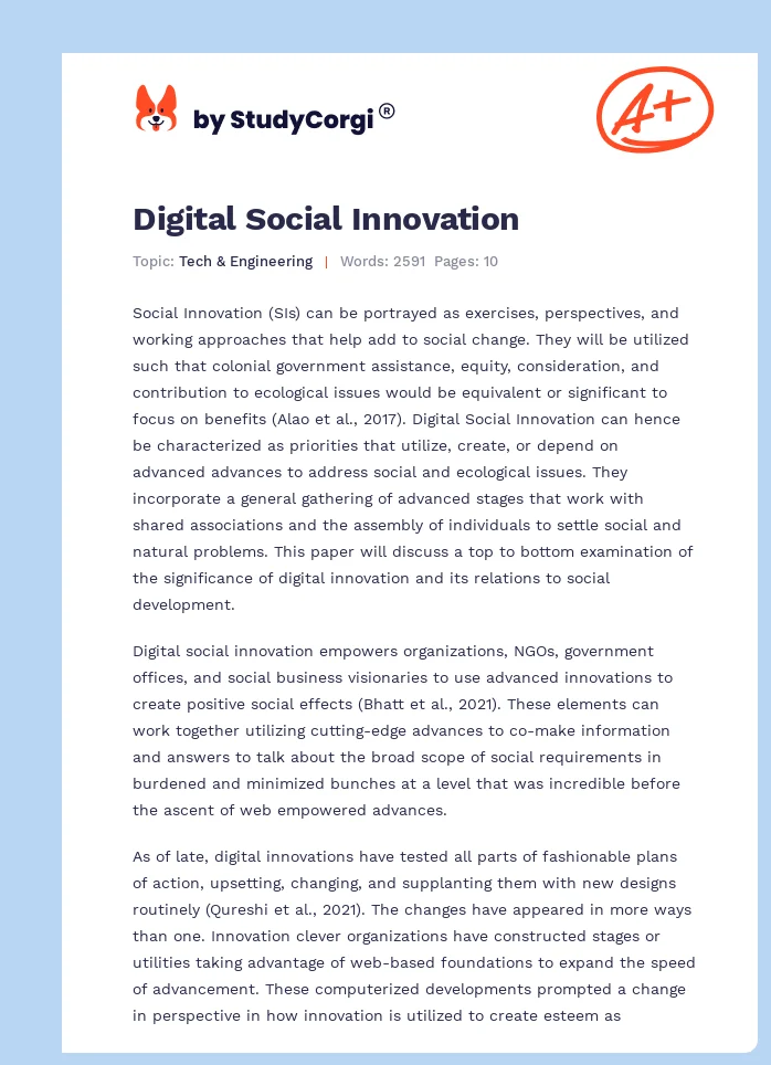 Digital Social Innovation. Page 1