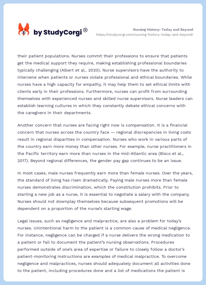 Nursing History: Today and Beyond. Page 2