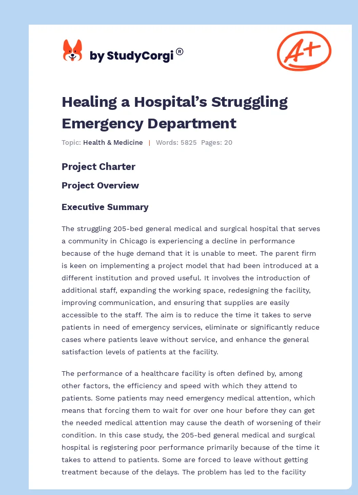 Healing a Hospital’s Struggling Emergency Department. Page 1