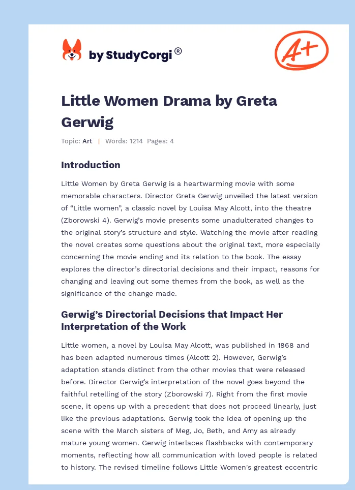 Little Women Drama by Greta Gerwig. Page 1